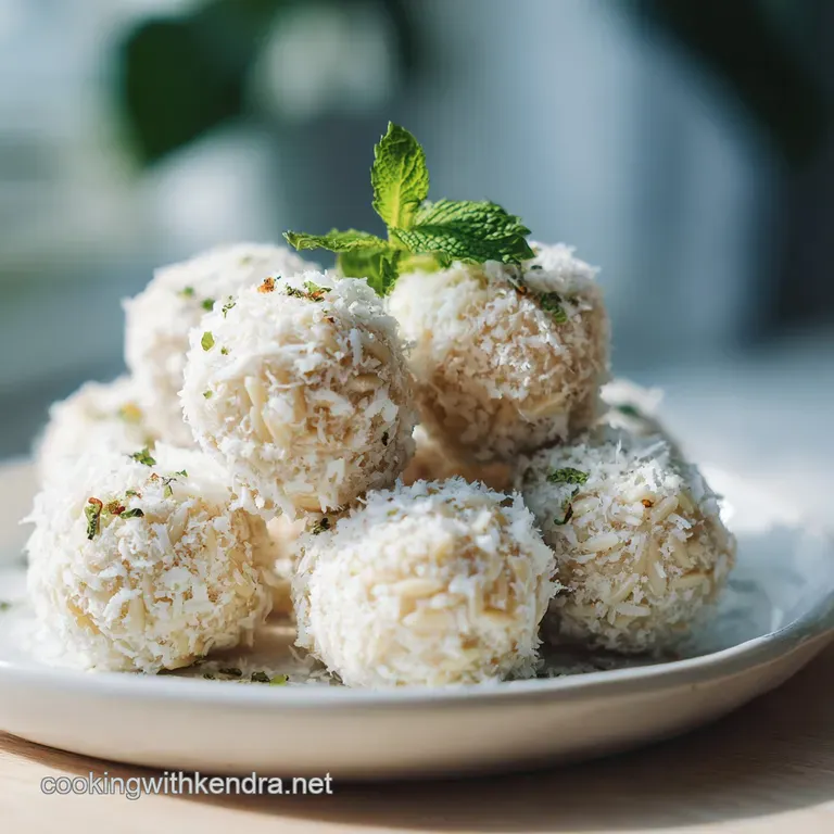 Perfectly browned ricotta meatball resting on creamy polenta, garnished with fresh basil and a drizzle of olive oil on a w...