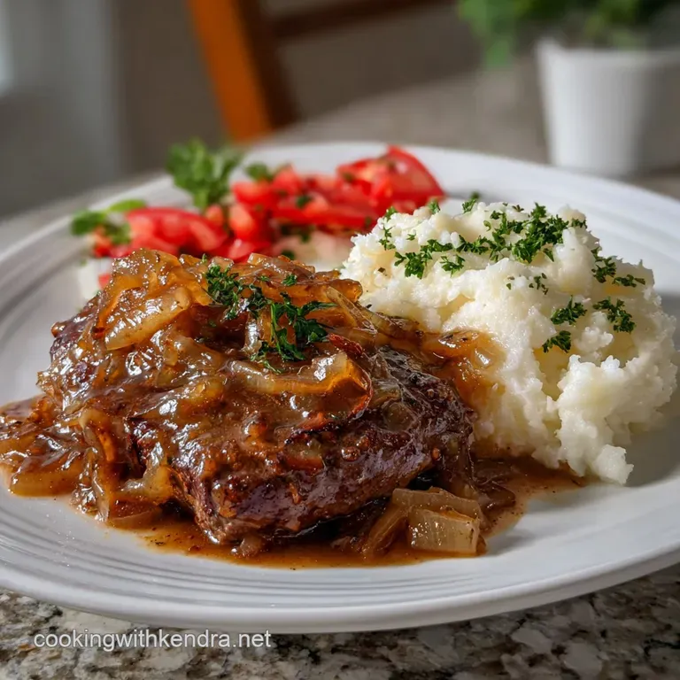 Easy Smothered Venison Cube Steak presentation