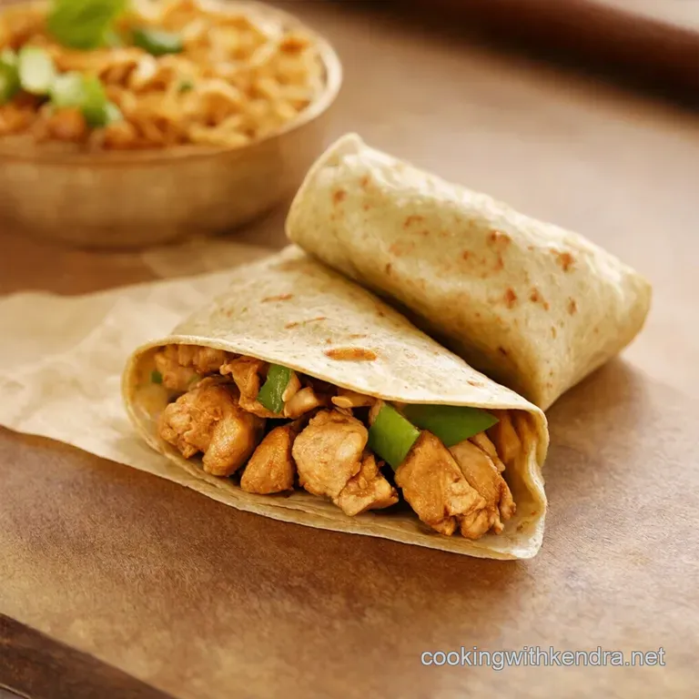 Thai Peanut Chicken Wraps with Dreamy Creamy Peanut Sauce presentation