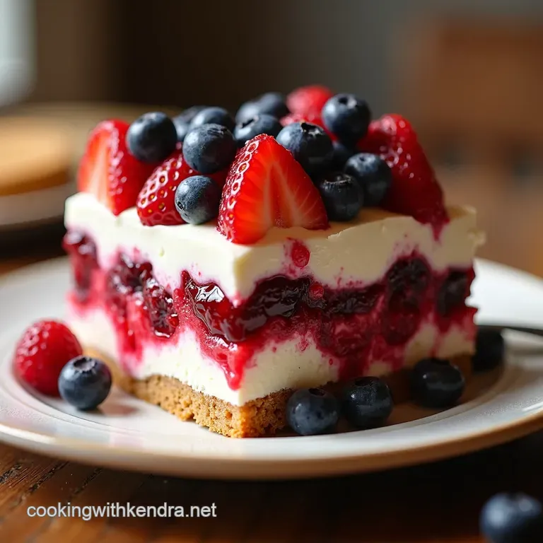 The AllAmerican Red White and Blue Layered Berry Trifle presentation