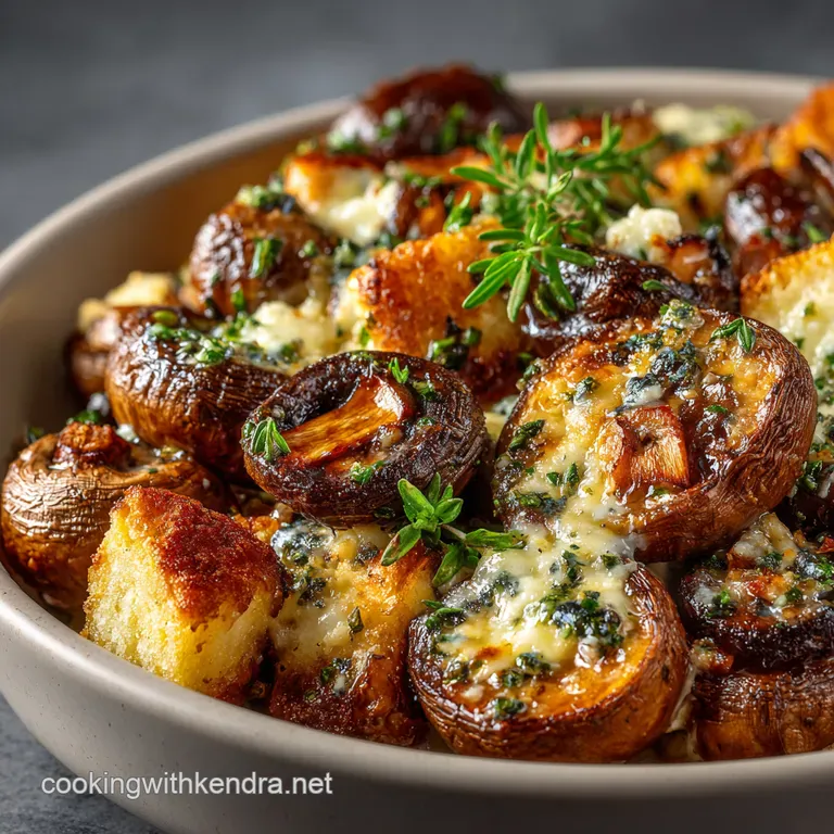 The Best Baked Mushroom Salus Corn Dip Proper Pub Grub presentation