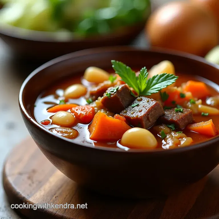 The Butchers Hearty Bowl OldFashioned Vegetable Beef Soup