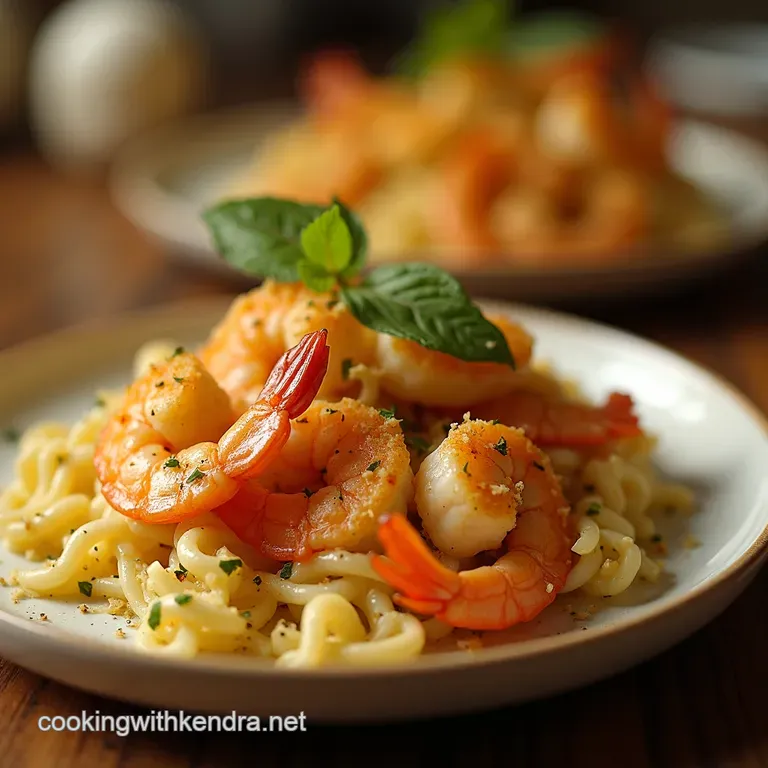 The Cheats Delight Speedy Lemongarlic Shrimp Scampi Bake presentation