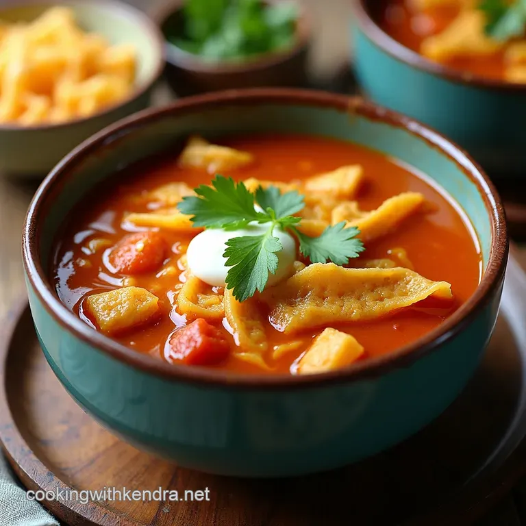 The Chefs Classic Chicken Tortilla Soup with Crispy Chile Strips