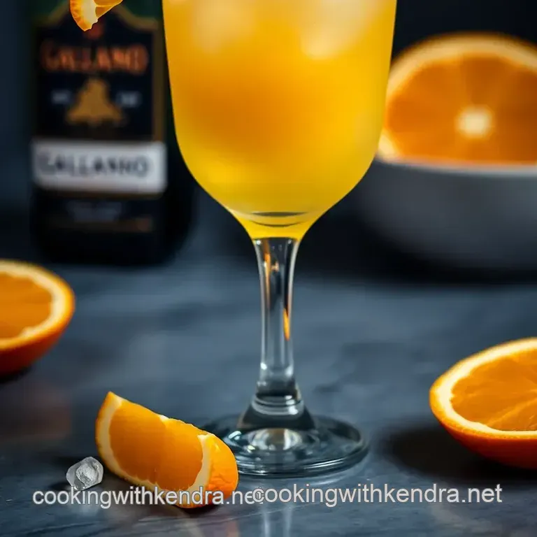 The Classic Harvey Wallbanger Cocktail presentation
