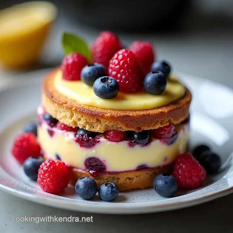 The Crown Jewel Berry Trifle with Lemon Sponge Custard