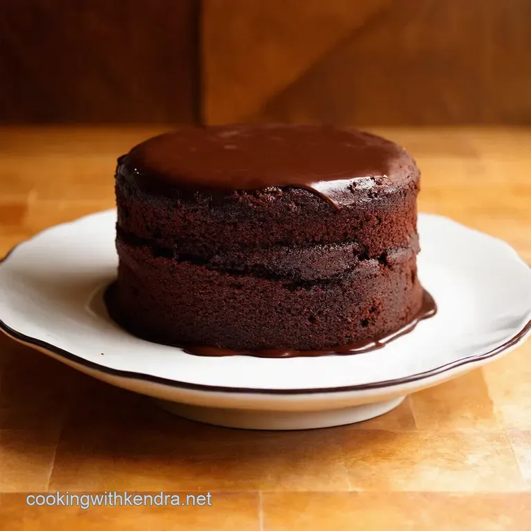 The Devilishly Good Chocolate Cake with Silky Smooth Ganache presentation