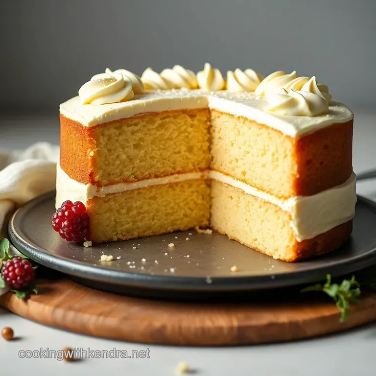 The Perfect Homemade Vanilla Cake (Victoria Sponge Style) presentation