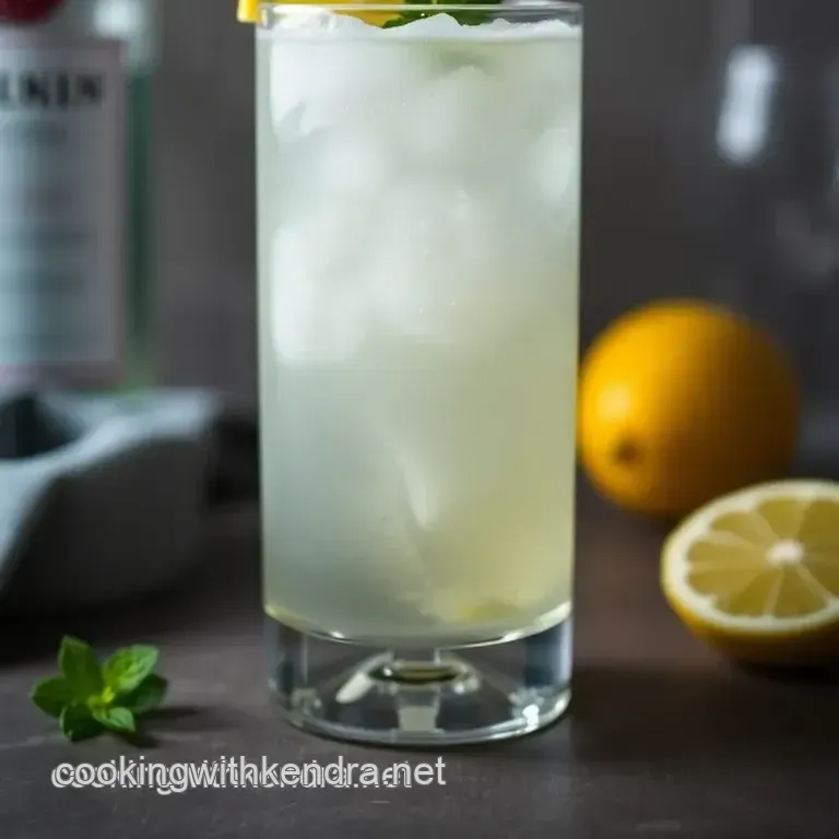 The Perfectly Bubbly Gin Fizz presentation