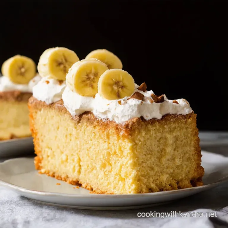 The Ultimate Banana Split Cake presentation