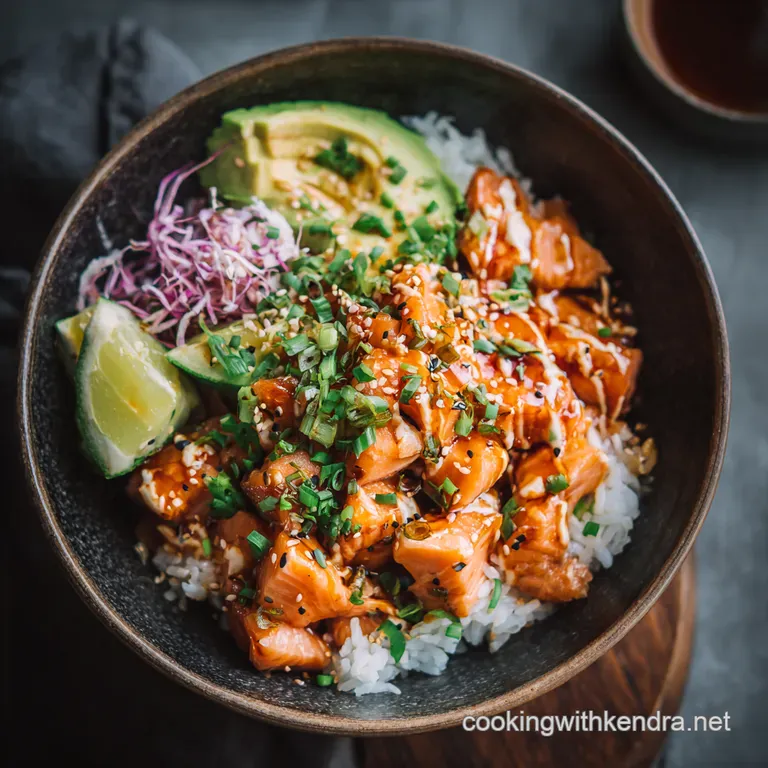 The Ultimate Bang Bang Salmon Bowl Effortless Entertaining presentation