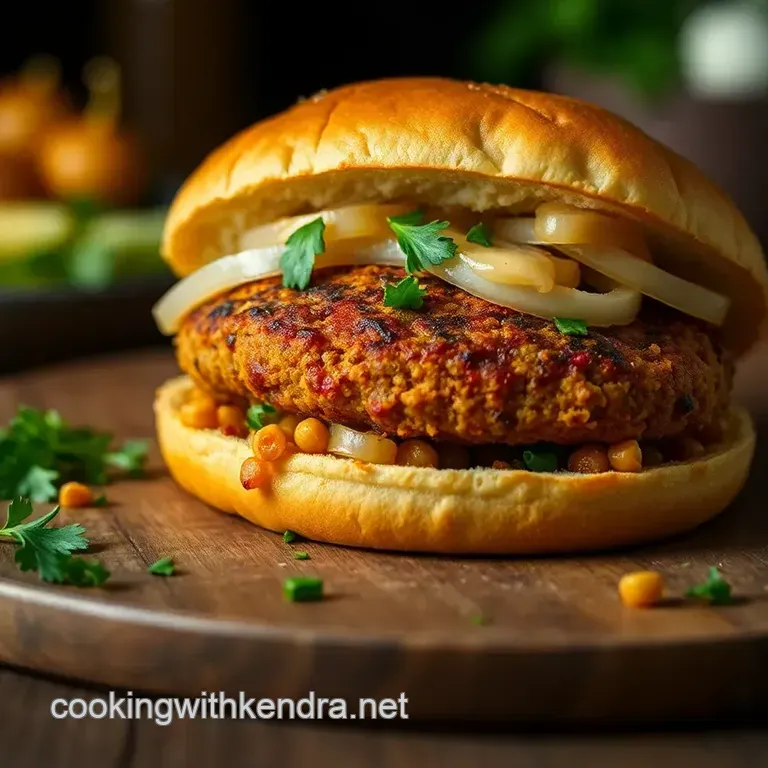 The Ultimate Falafel Sandwich presentation