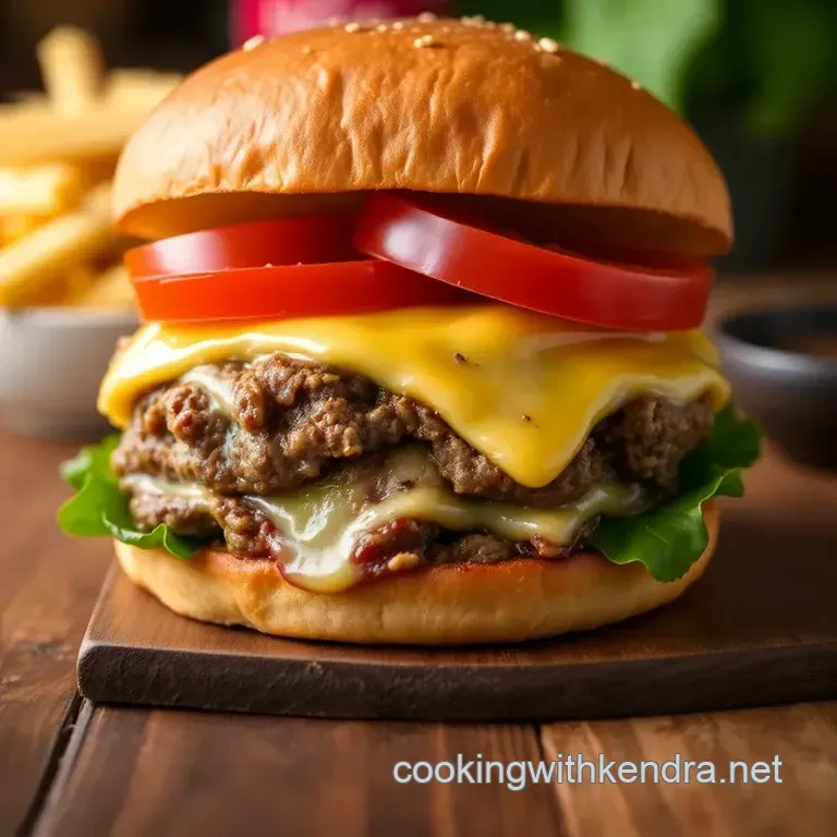 The Ultimate Italian Cheeseburger: A Savoury Fusion of Italy and Americana presentation