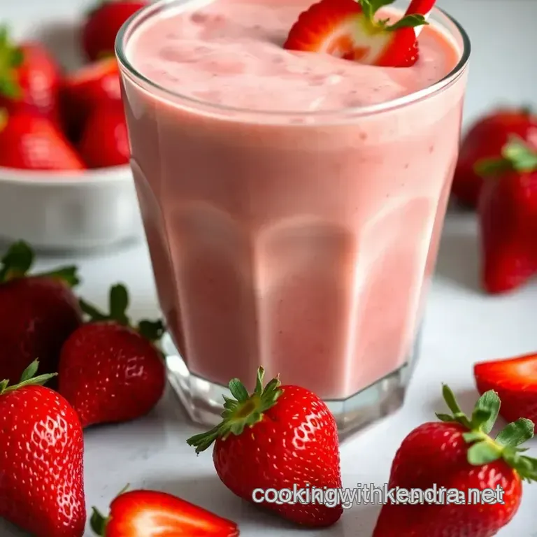 The Ultimate Strawberry Sunshine Smoothie presentation