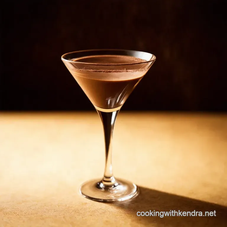The Velvet Hammer a Simple Chocolate Martini presentation