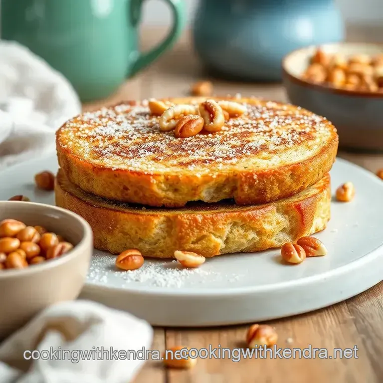 Toasted English Muffins with Sugared Nuts presentation