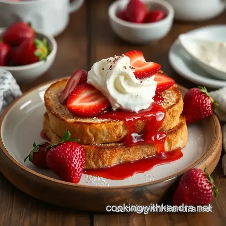 Toast Strawberries Romanoff Delightfully Sweet presentation