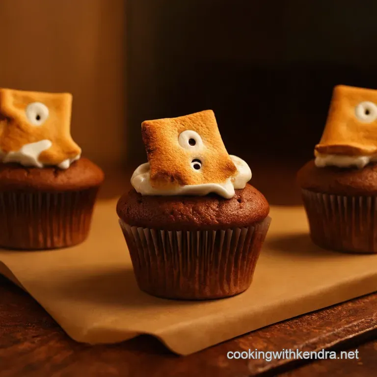 Toasted Ghost Smores Cupcakes Hauntingly Gooey Goodness presentation