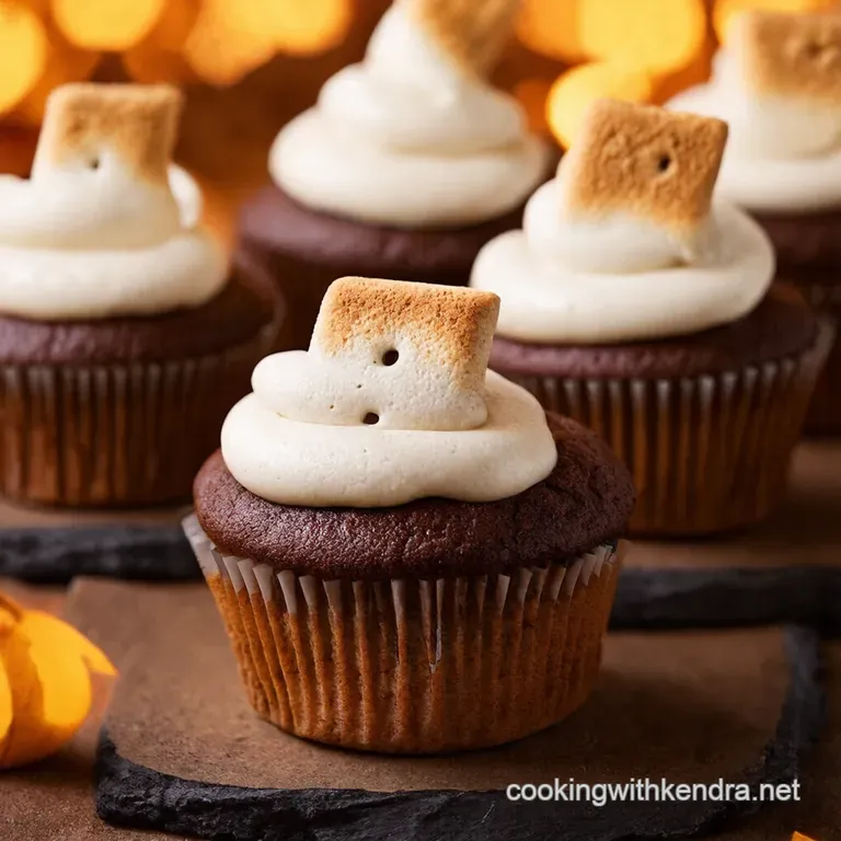 Toasted Ghost Smores Cupcakes Hauntingly Gooey Goodness