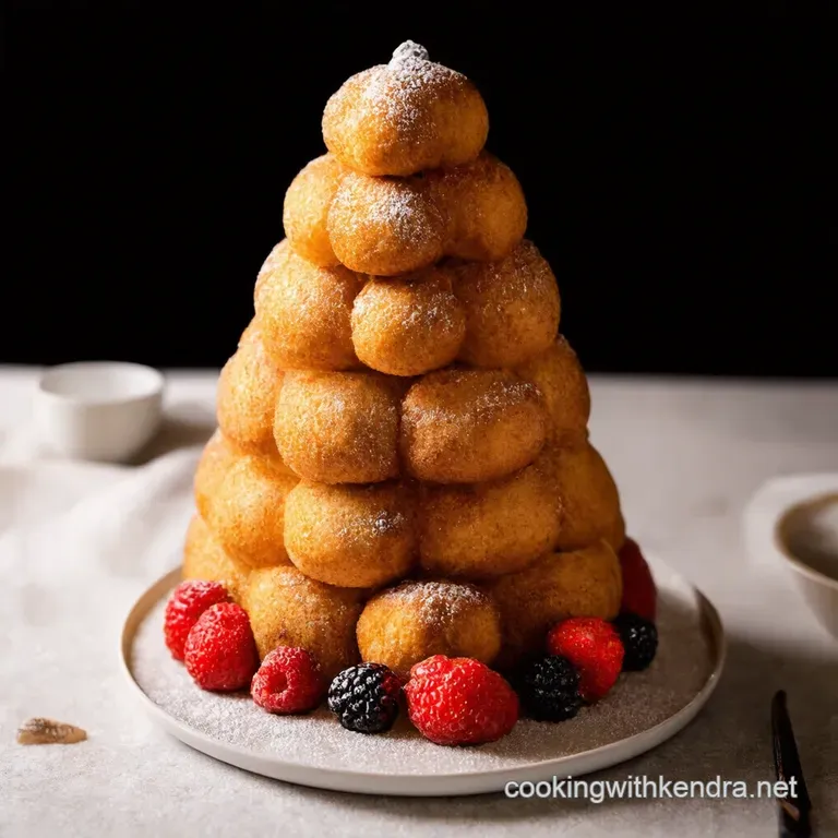 Towering Temptation Classic Croquembouche with Vanilla Bean Custard