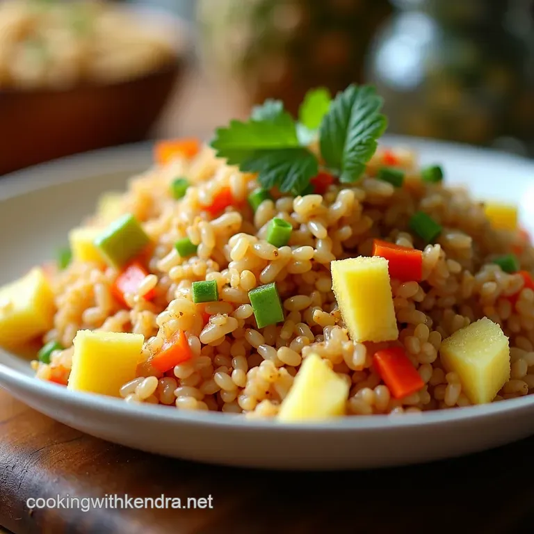 Tropical Getaway Easy Pineapple Fried Rice presentation