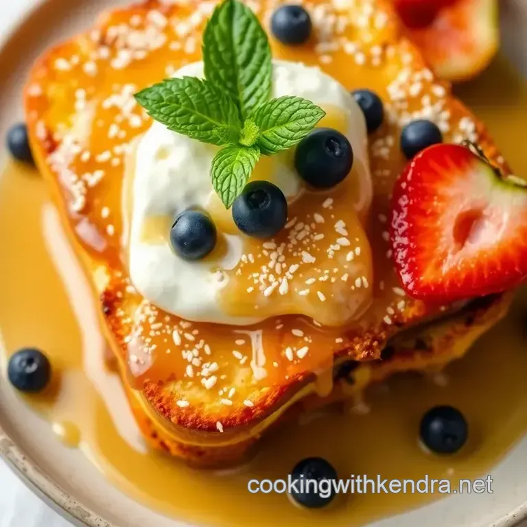 French Toast Banana Coconut Delight presentation