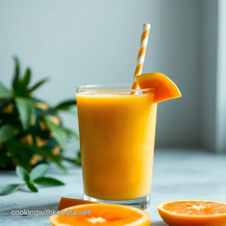 Tropical Sunrise Papaya Smoothie presentation