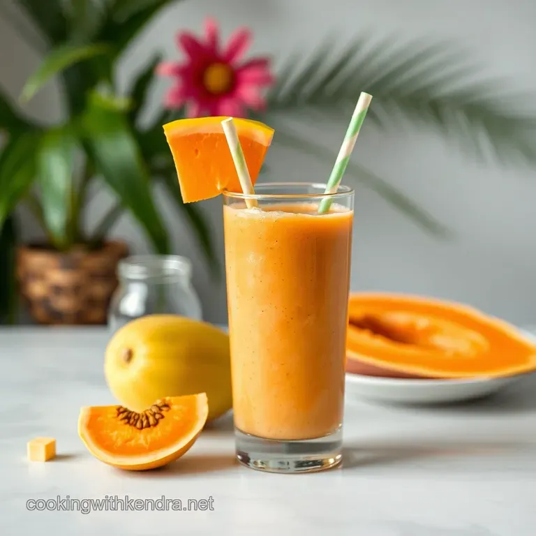 Tropical Sunrise Papaya Smoothie