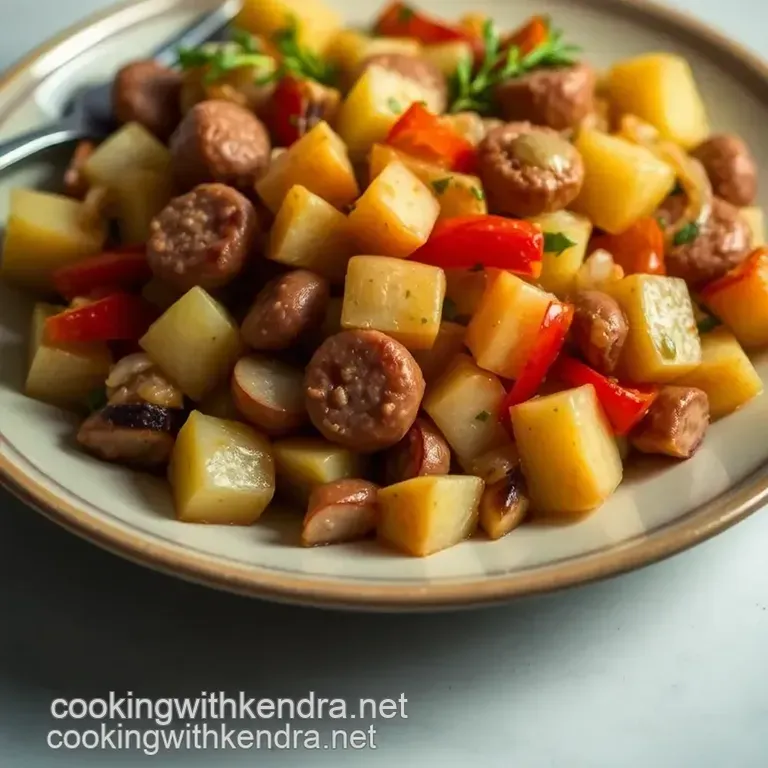Turkey Sausage &amp Apple Breakfast Hash presentation