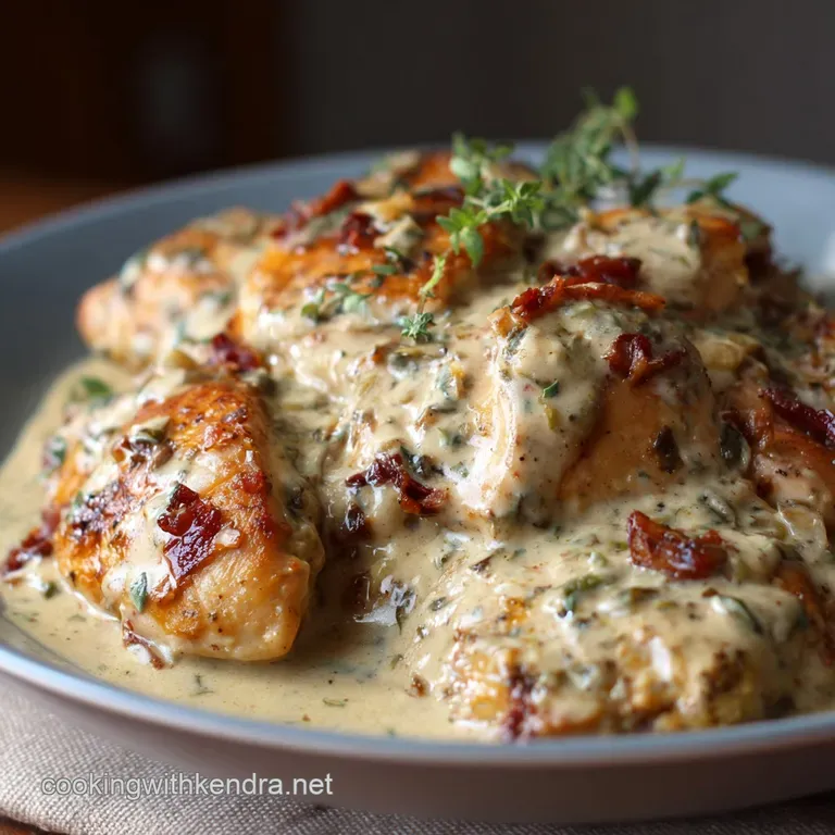 Tuscan Chicken Crockpot: the Ultimate Creamy Effortless Dinner presentation