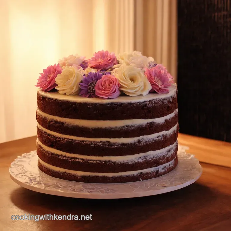 Twentythree Blooming a Seminaked Floral Birthday Cake presentation