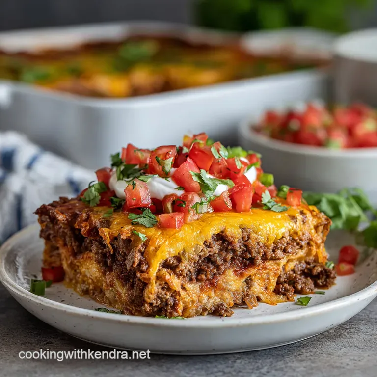 Taco Casserole: the Ultimate Layered All-In Ground Beef Supper presentation