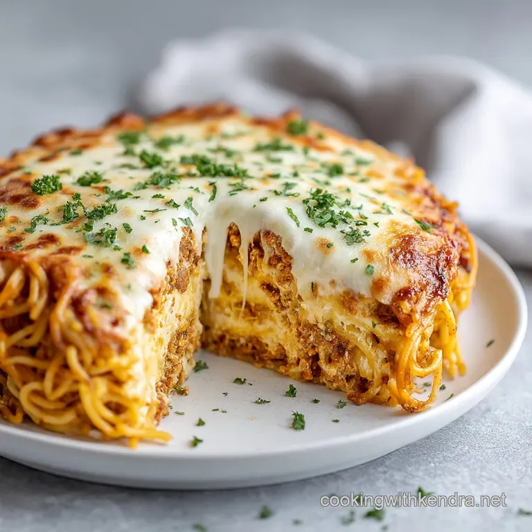 Spaghetti Pie: the Ultimate Sliceable Casserole presentation