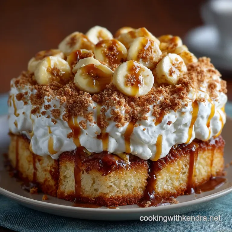 The Ultimate Banana Pudding Poke Cake Recipe presentation