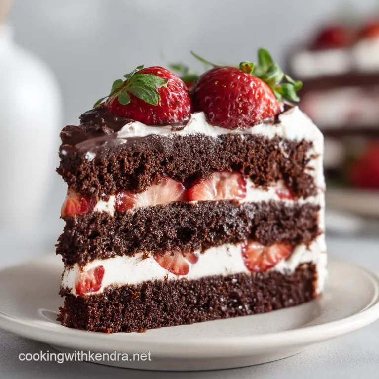 Chocolate Strawberry Cake: Berry Good Showstopper presentation