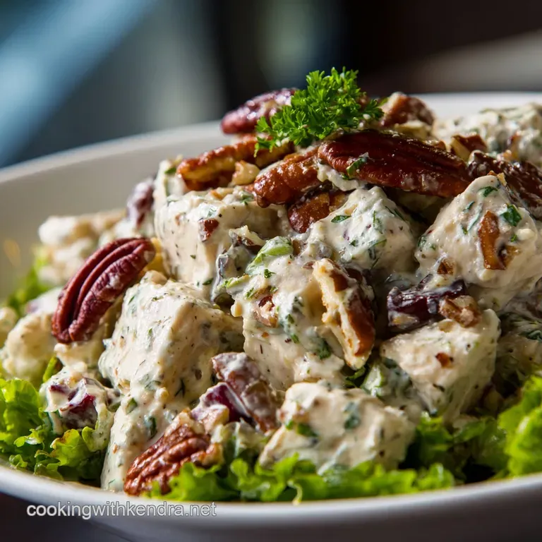 Chicken Salad: the Ultimate Creamy Pecan Herb Deli Classic presentation