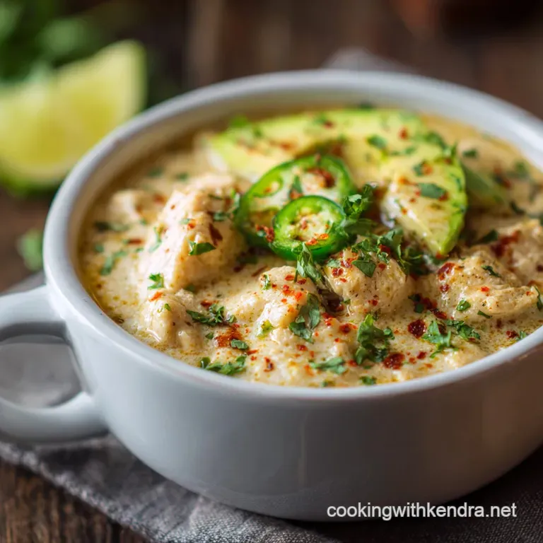 Keto White Chicken Chili: the Ultimate Creamy Cozy Recipe presentation