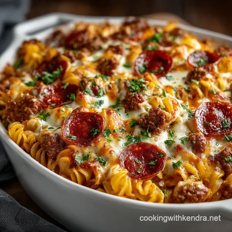 Proper Comfort The Ultimate Sausage and Pepperoni Pizza Pasta Bake