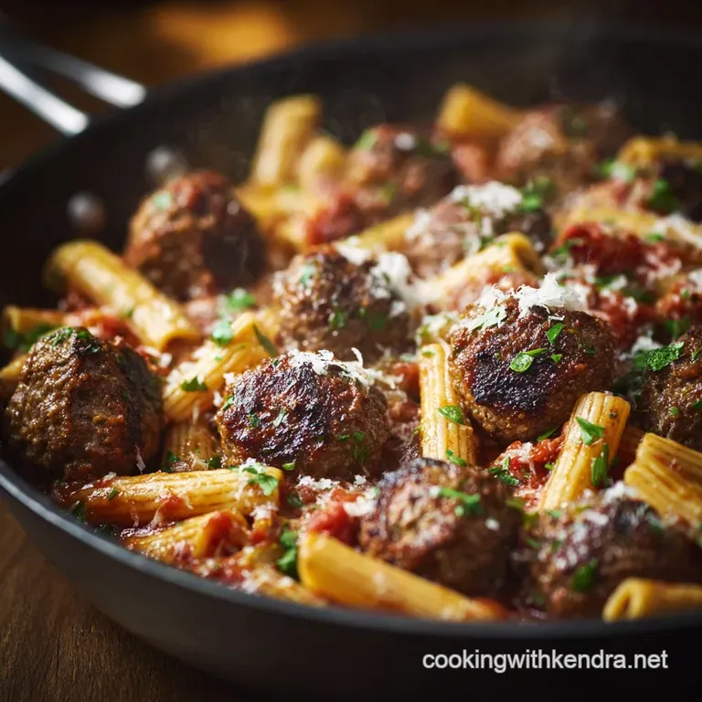 Pasta and Meatballs: the Ultimate Sunday Slow-Simmered Marinara presentation
