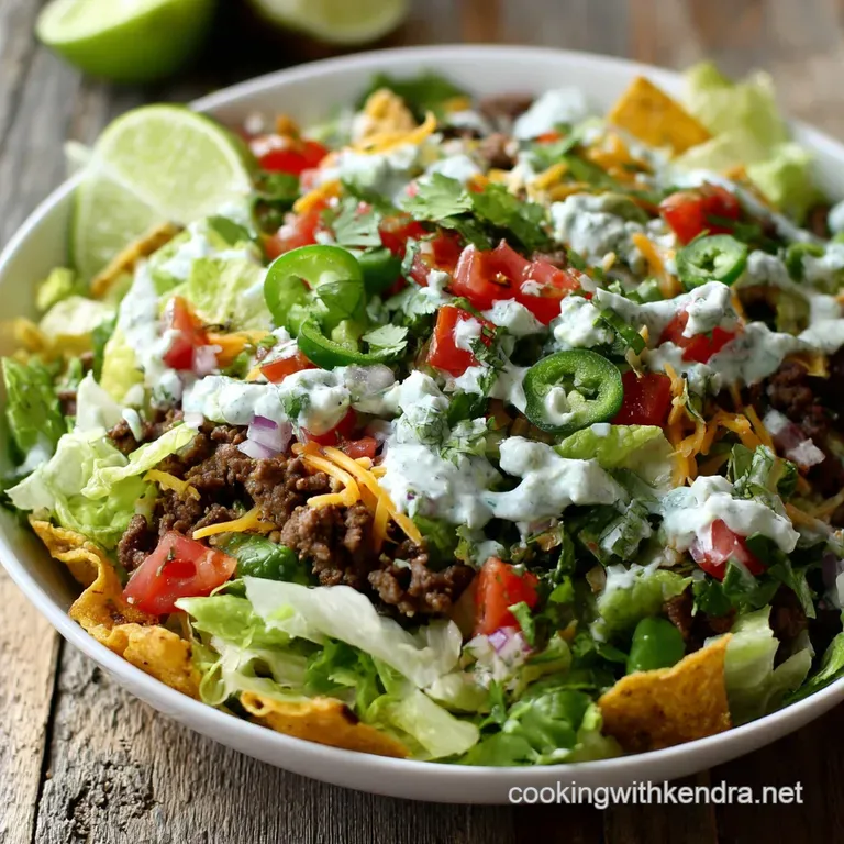 Taco Salad: The Ultimate Dinner with Creamy Cilantro-Lime Dressing
