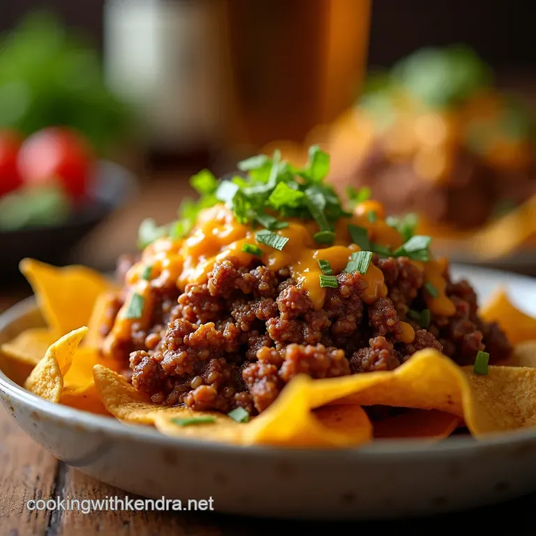 Ultimate Texmex Ground Beef Nachos Pub Grub Perfection presentation