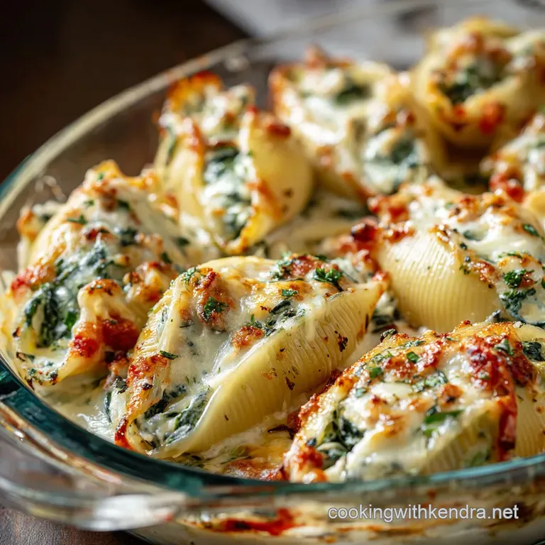 The Sunday Lunch Hero Ultimate Threecheese and Spinach Stuffed Shells presentation