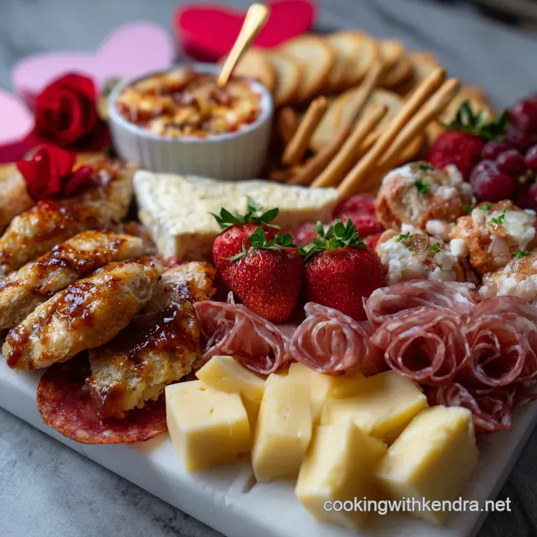 The Ultimate Valentines Day Charcuterie Board presentation
