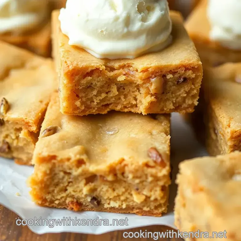 Vanilla Bean & Brown Butter Blondies &Agrave; La Mode presentation