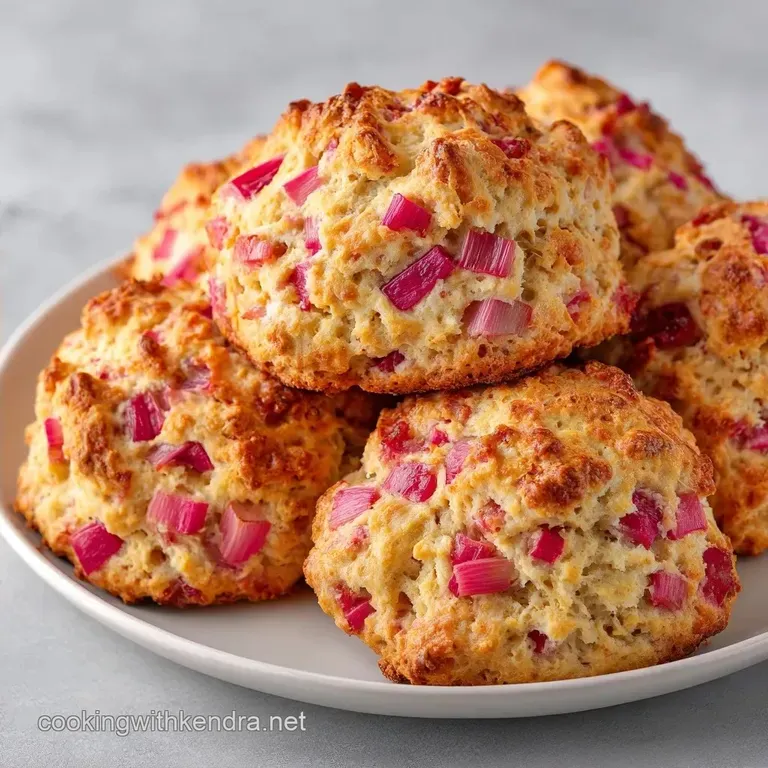 Vanilla Bean Rhubarb Scones: Buttery and Tart