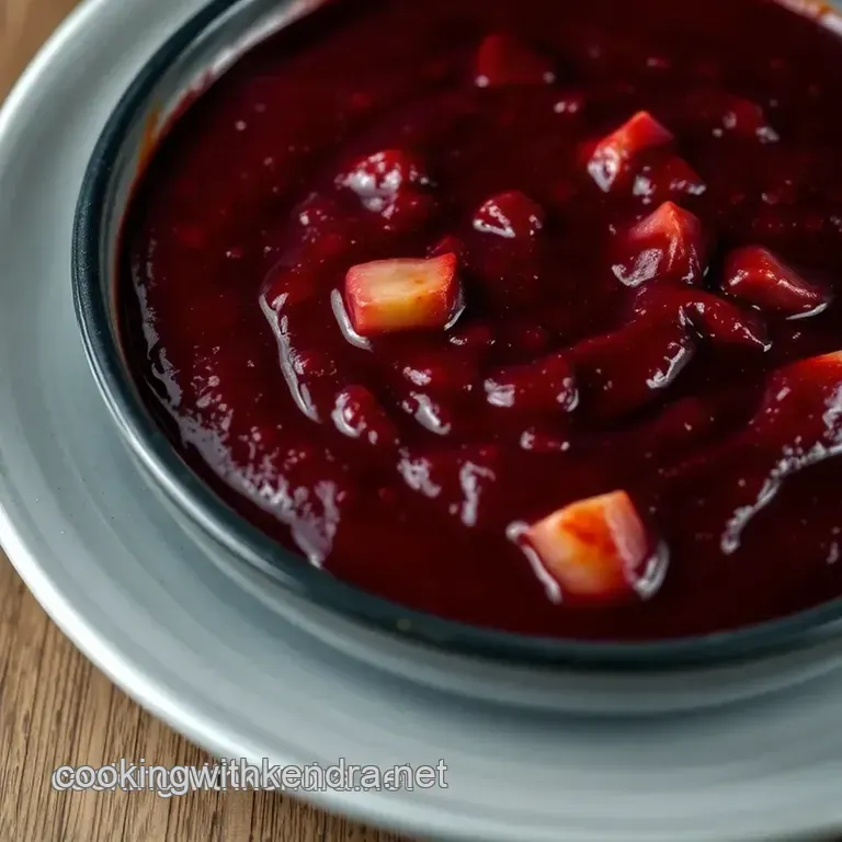 Velvety Beurre Rouge Sauce presentation
