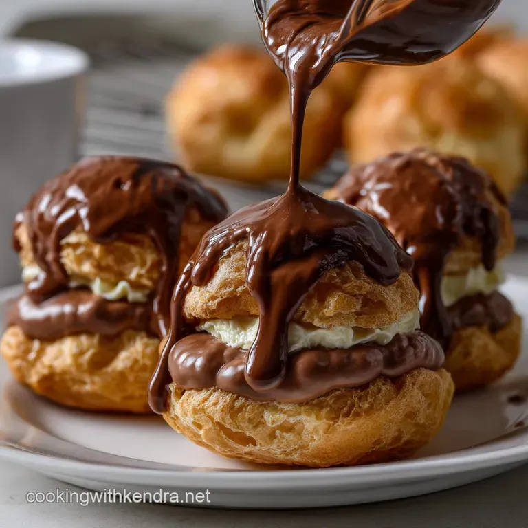 Velvety Chocolate Cream Puffs: Easy French Pastry presentation