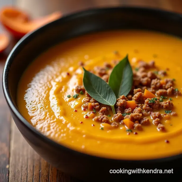The Velvety Autumn Hug Roasted Butternut Squash Sage Soup presentation