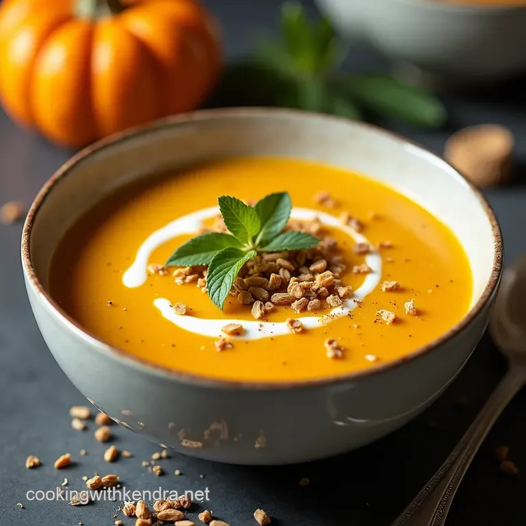 Autumn Gold Perfectly Velvety Roasted Pumpkin Soup with Coconut Milk