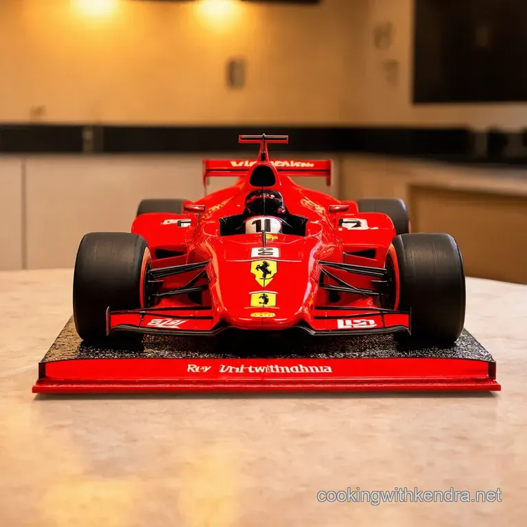 Victory Lane Ferrari F1 Celebration Cake presentation